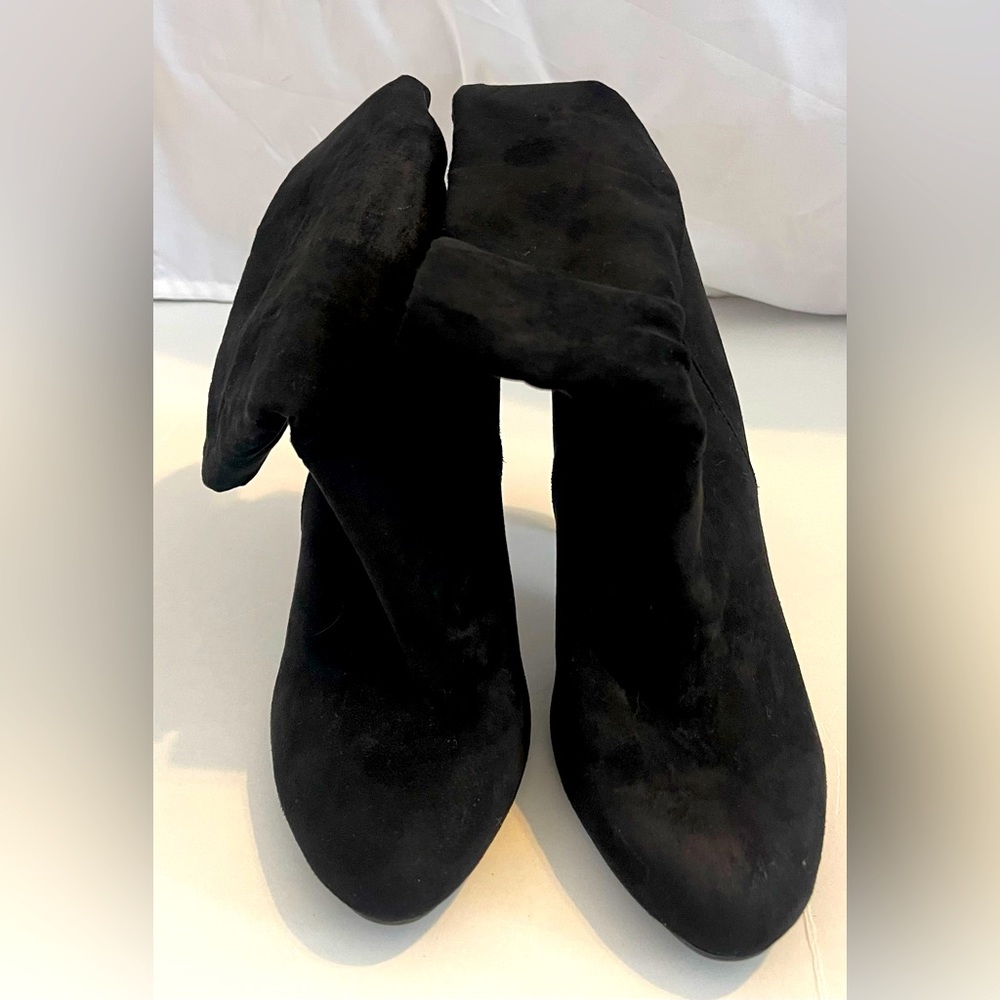 Black slouch booties. Size 8.5